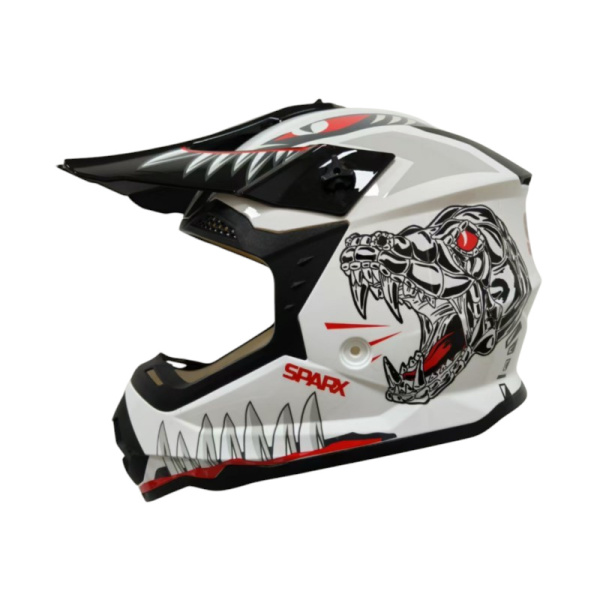 Шлем эндуро SPARX Jet Monster (WS-905) , белый люминесцентный, YS